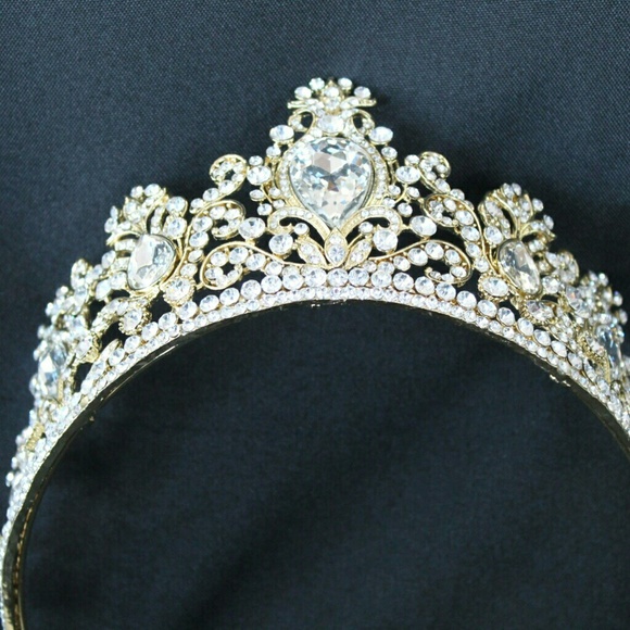 Gold and Rhinestone Tiara